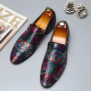 The Olivier Floral Embroidered Penny Loafers - Multiple Colors WD Styles Multicolor US 5 / EU 38 