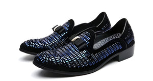 The Tristan Crystal Studded Penny Loafers - Multiple Colors WD Styles Blue US 5 / EU 38 