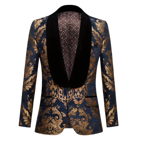 The Preston Jacquard Slim Fit Blazer Tuxedo Suit Jacket WD Styles 36R / XS 