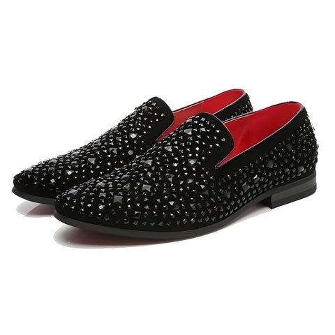 The Maurizio Crystal Studded Suede Penny Loafers WD Styles US 6 / EU 39 