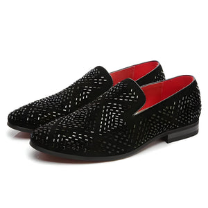 The Roberto Crystal Studded Suede Penny Loafers WD Styles US 6 / EU 39 