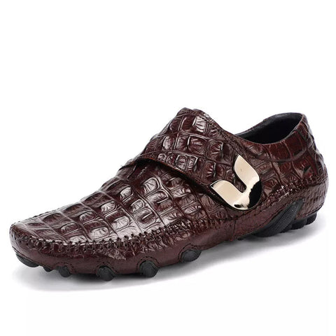 The Brutus Crocodile Pattern Leather Loafers WD Styles 