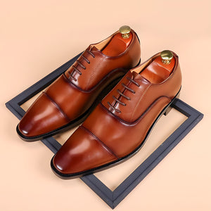 The Jace Split Leather Oxford Dress Shoes - Multiple Colors WD Styles Brown US 4 / EU 37 