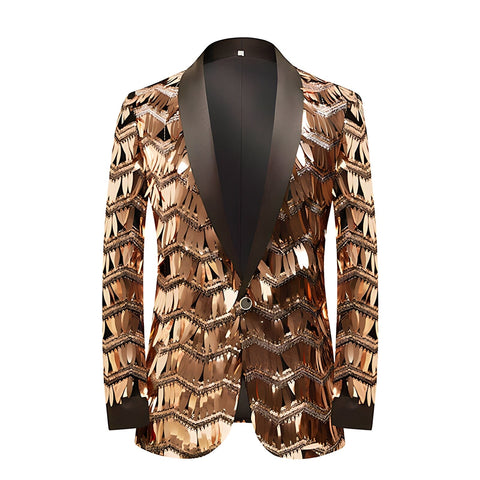 The Marceau Slim Fit Blazer Suit Jacket - Gold WD Styles XS 