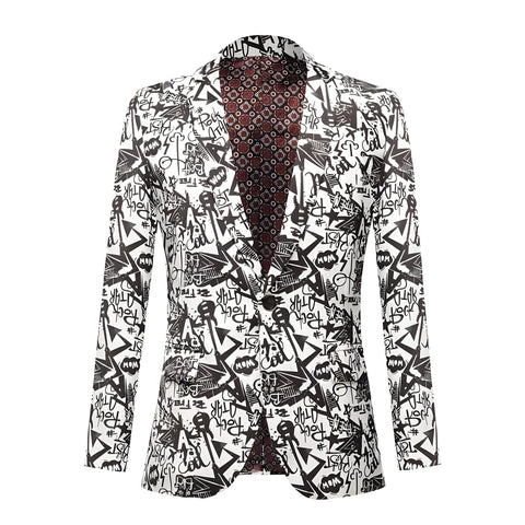The Rock Star Pop Art Slim Fit Blazer Suit Jacket WD Styles XXS 