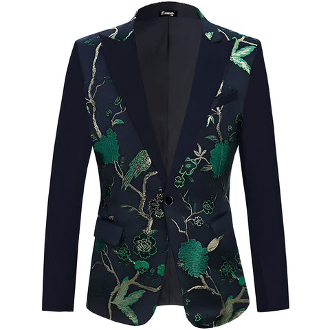 The Bardot Embroidered Slim Fit Blazer Suit Jacket - Multiple Colors WD Styles Green XXS 