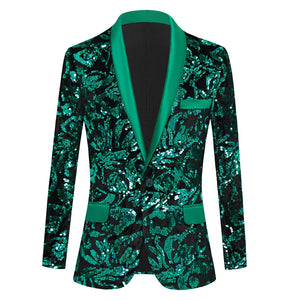 The Striking Sequin Stripe Men's Host Tuxedo - Multiple Colors WD Styles Green 3XS 