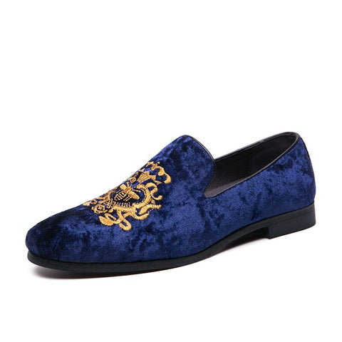 The Ferdinand Embroidered Suede Penny Loafers - Multiple Colors WD Styles 
