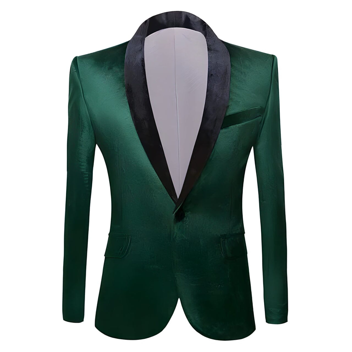 The Xavier Slim Fit Velvet Blazer Suit Jacket - Forest – WD Styles