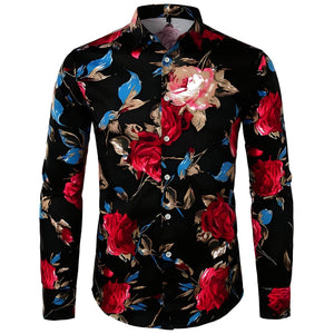 The Bouquet Long Sleeve Shirt - Multiple Colors William // David Black 3XL 
