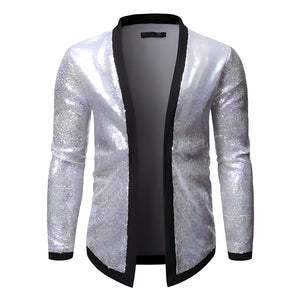 The Crystal Sequin Cardigan Jacket - Multiple Colors Yourfashion Store Silver XL 