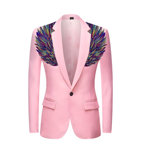 The Cherub Slim Fit Blazer Suit Jacket - Pink Shop5798684 Store Purple XXS 34R 