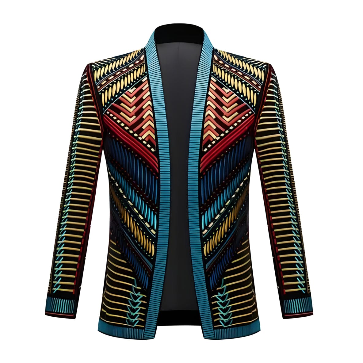 The Zion Embroidered Open Front Jacket William // David XL 44R 