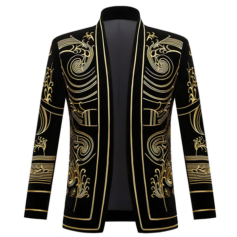 The Regalia Embroidered Open Front Jacket William // David XS 