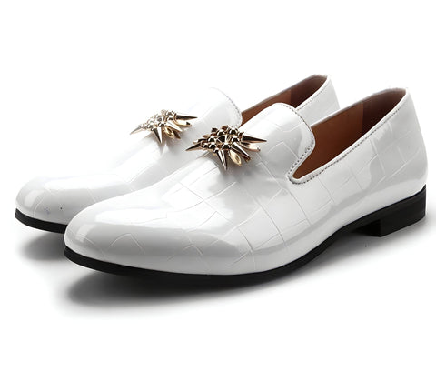 The Francois Patent Leather Slip-On Loafers - Multiple Colors Shop5798684 Store White EU 44 / US 11 