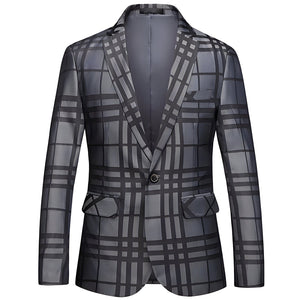 The Frederic Plaid Slim Fit Blazer Suit Jacket Shop5798684 Store 3XL 