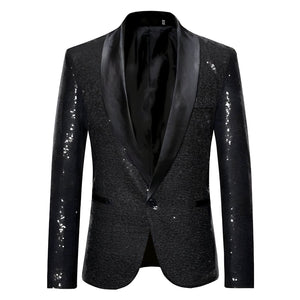 The Crystal Slim Fit Blazer Suit Jacket - Jet Black Shop5798684 Store S 