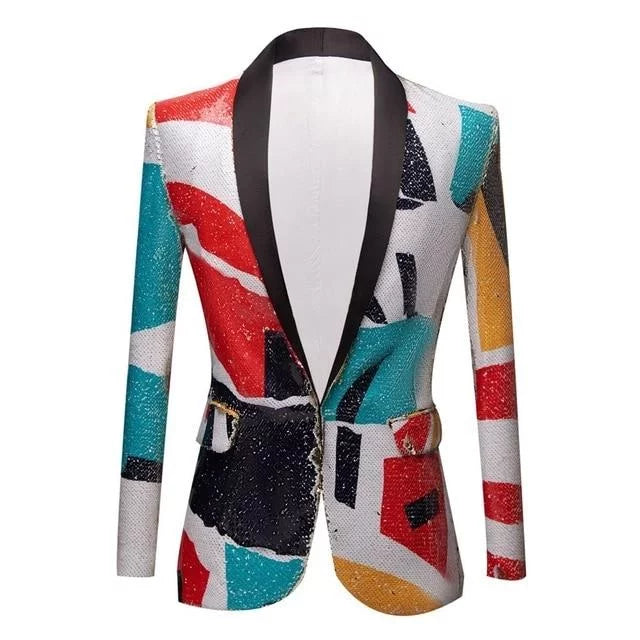 The Vice City Sequin Slim Fit Blazer Suit Jacket Shop5798684 Store M 