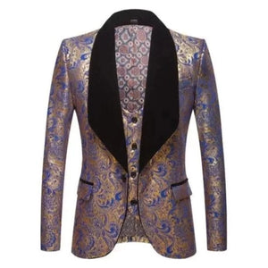The Stephan Two Piece Slim Fit Blazer Suit Jacket - Royal Blue Shop5798684 Store 2XL / 46 