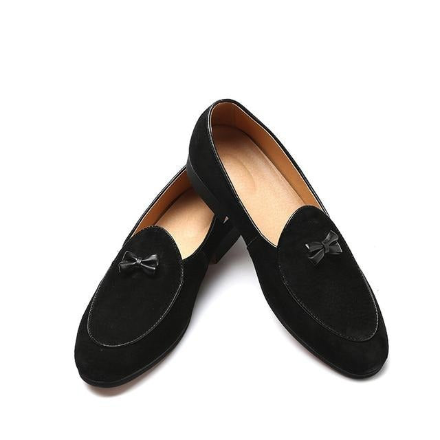 The "Bow Tie" Suede Penny Loafers - Multiple Colors William // David black US 6 / EU 39 
