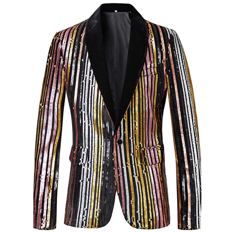 The "Strass" Sequin Slim Fit Blazer Suit Jacket William // David 