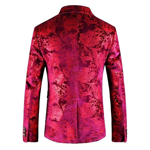 The "Bordeaux" Velvet Slim Fit Blazer Suit Jacket William // David 