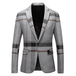 The "Maxwell" Slim Fit Blazer Suit Jacket - Multiple Colors William // David Gray XL 