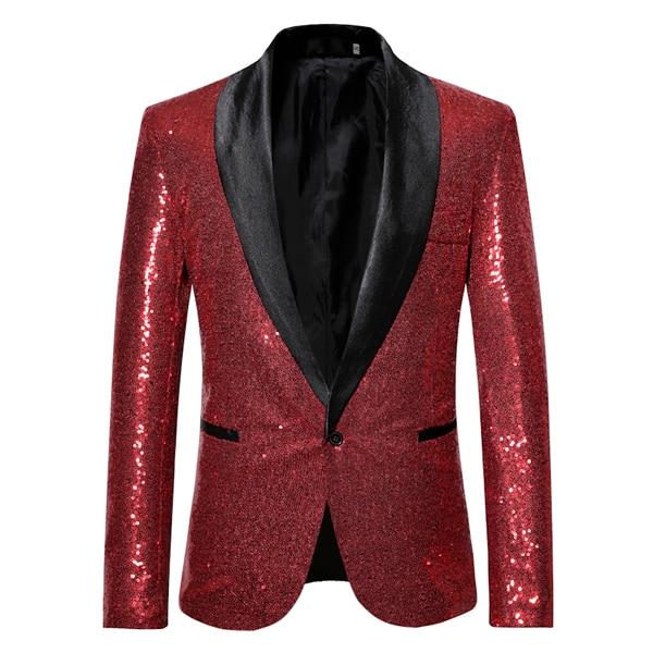 The "Crystal" Slim Fit Blazer Suit Jacket - Scarlet Red William // David S 