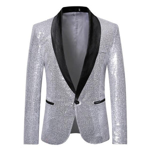 The "Crystal" Slim Fit Blazer Suit Jacket - Platinum UplzCoo Fashionable Store S 